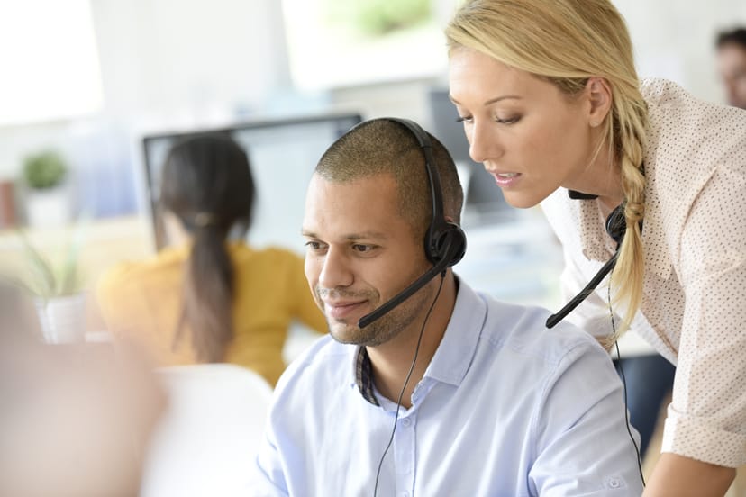 teleoperadores durante el proceso de venta